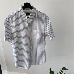 Blue and White Striped Button Down